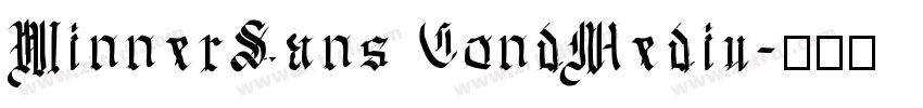 WinnerSans CondMediu字体转换
